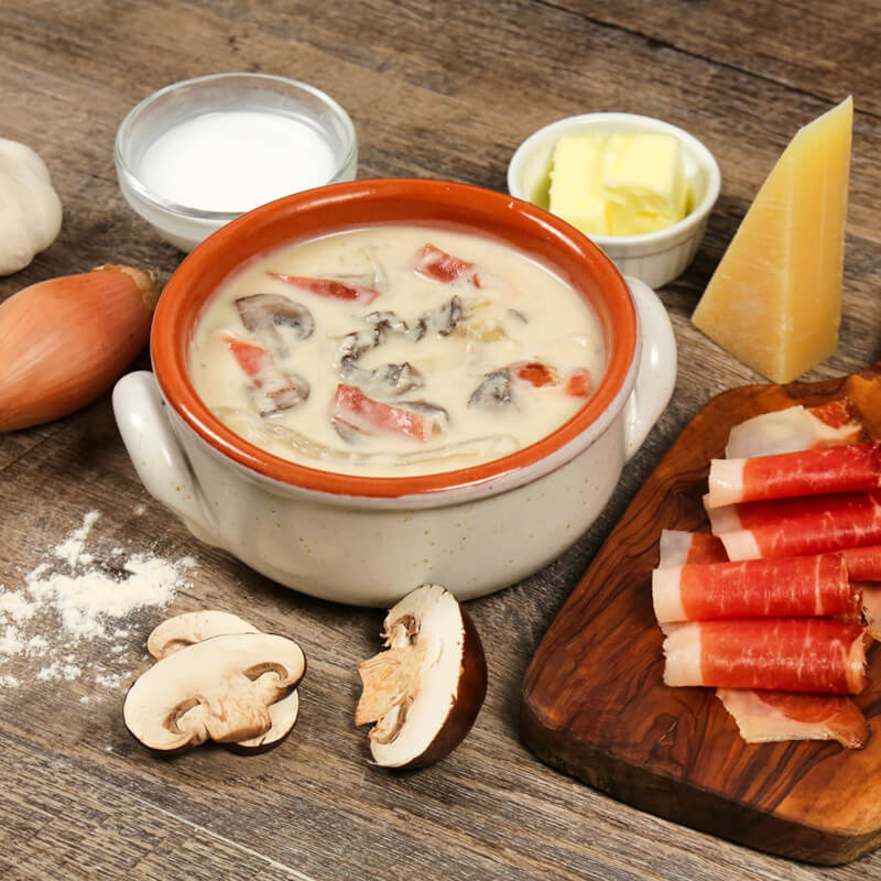 Speck & Mushrooms Alfredo